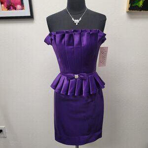 Classic Purple Silk Dress by Jovani